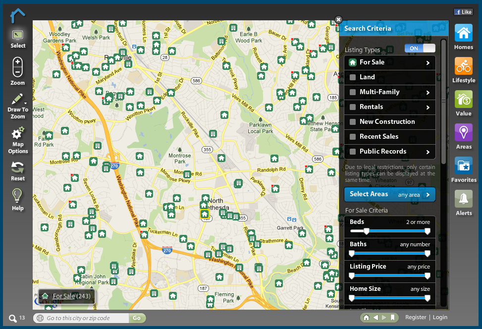Property Search  Interactive Map  MD, VA & DC  Coakley Realty