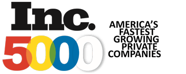Inc 5000 logo with text reading Americas fastest growing private companies